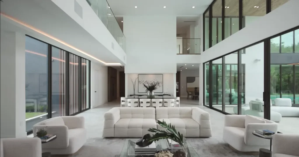 Open concept living room in a custom Waco  homes